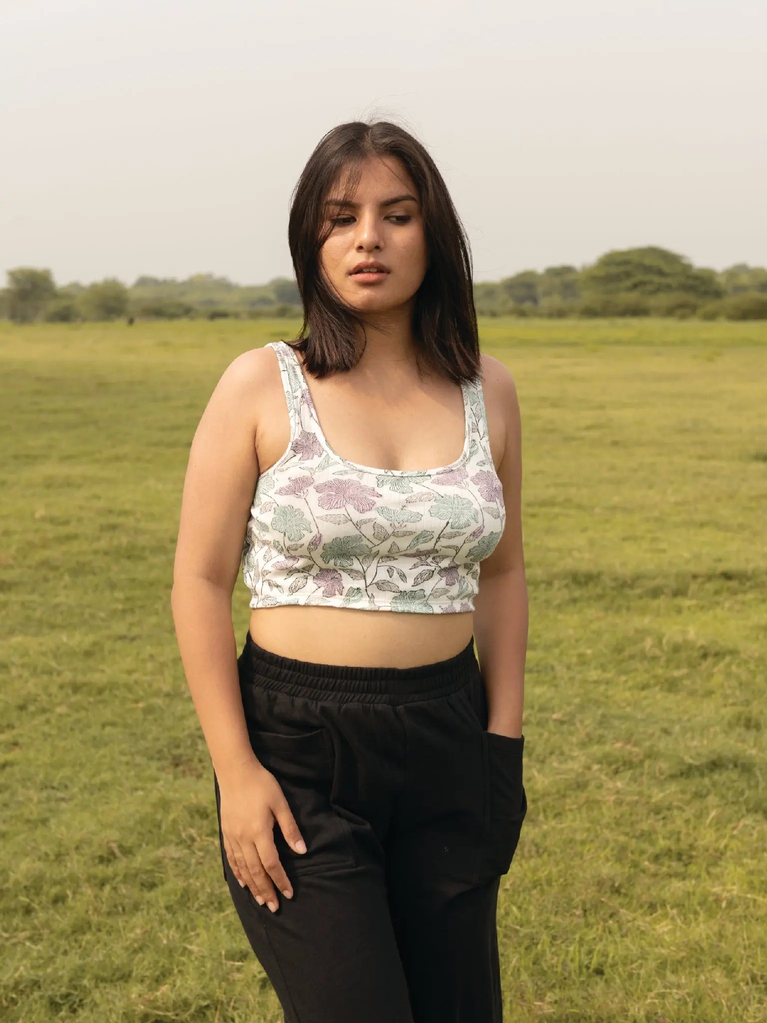 Roselle Crop Top - Almond Story