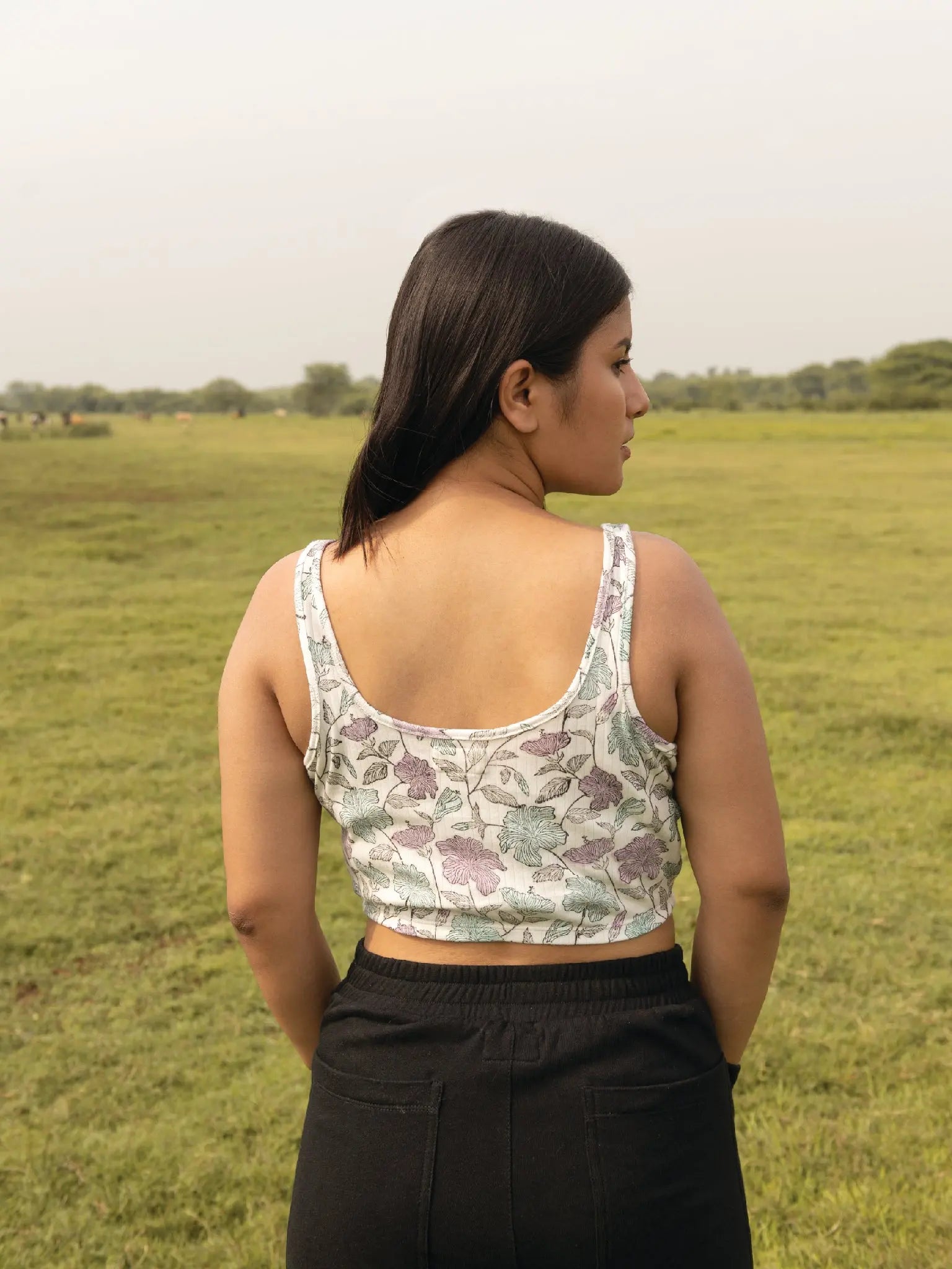 Roselle Crop Top - Almond Story