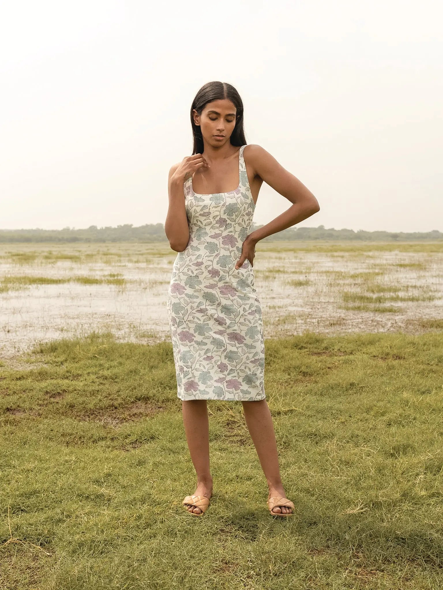 Roselle Bodycon Dress - Almond Story