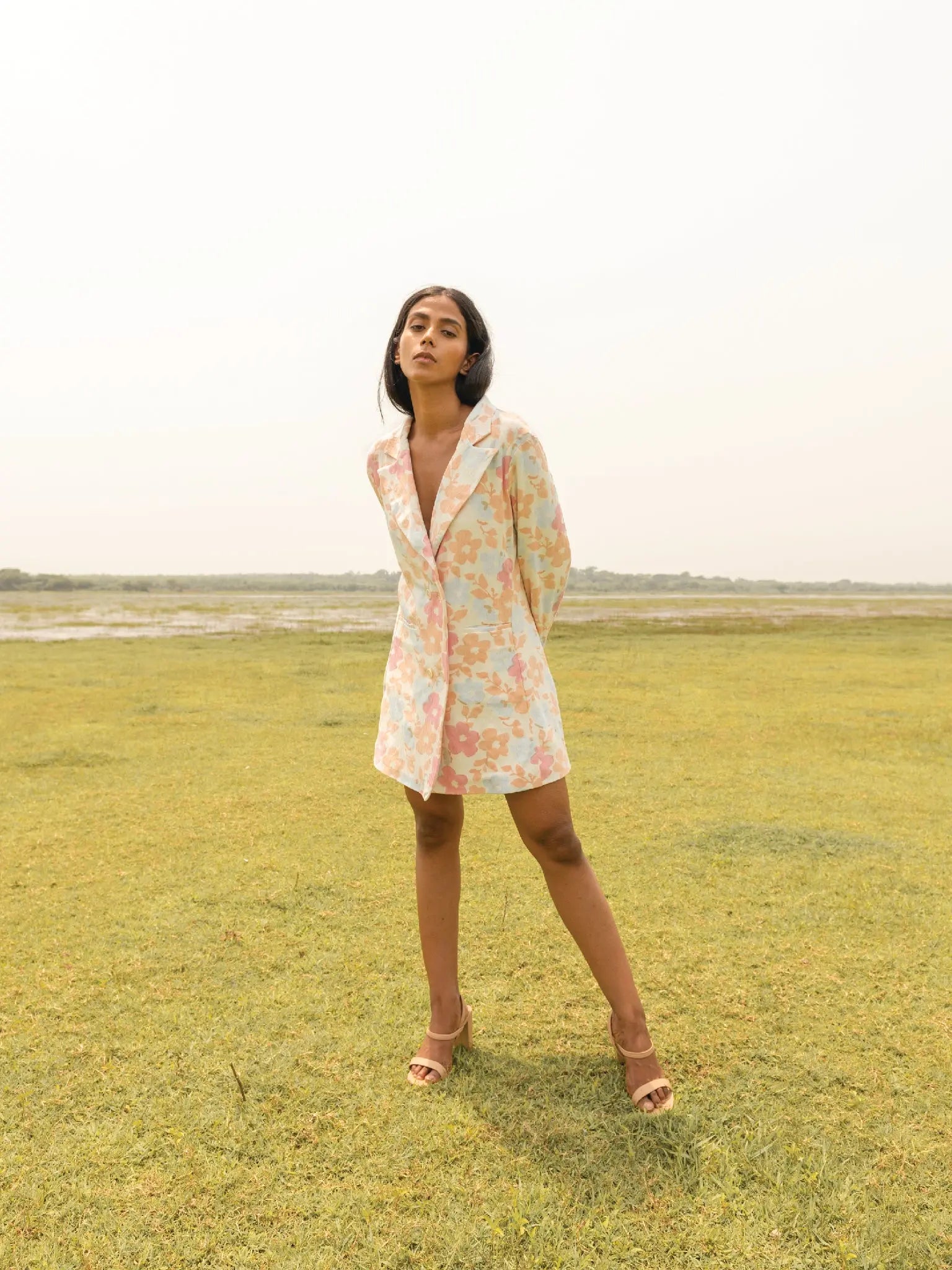 Meadow Blazer Dress - Almond Story
