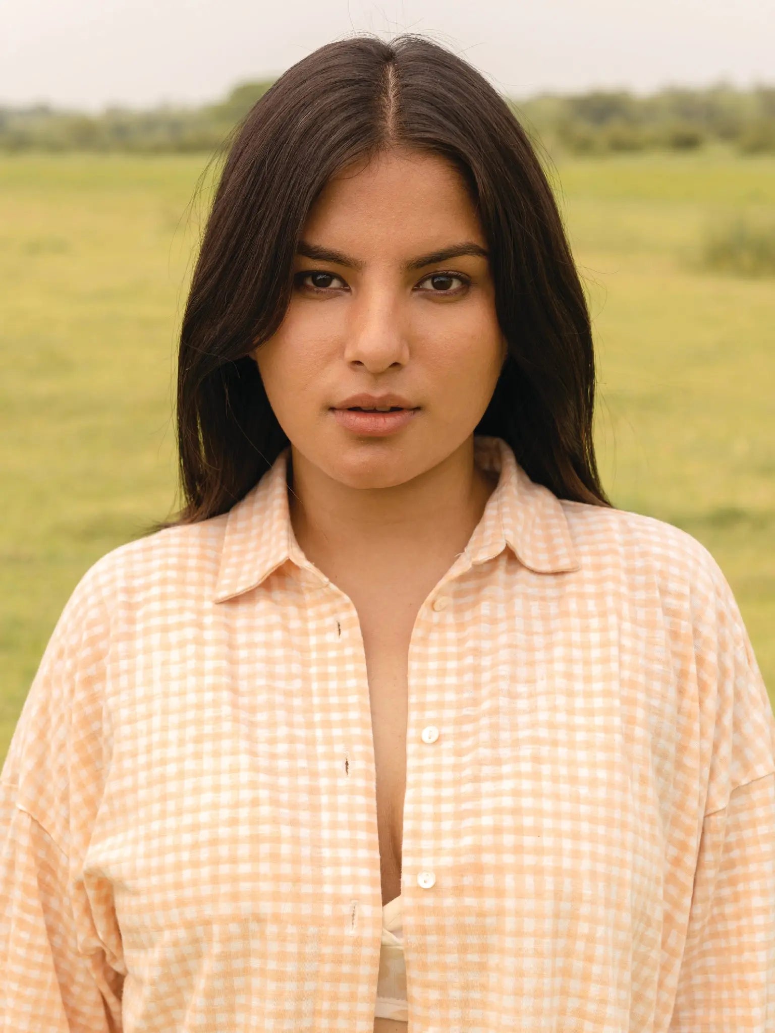 Cottage Checks Shirt - Almond Story