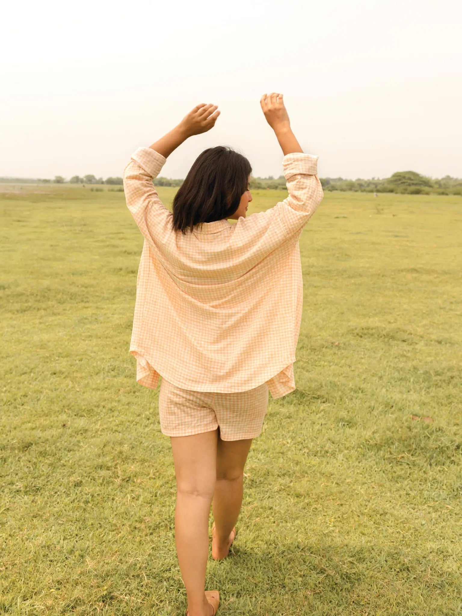 Cottage Checks Shirt - Almond Story