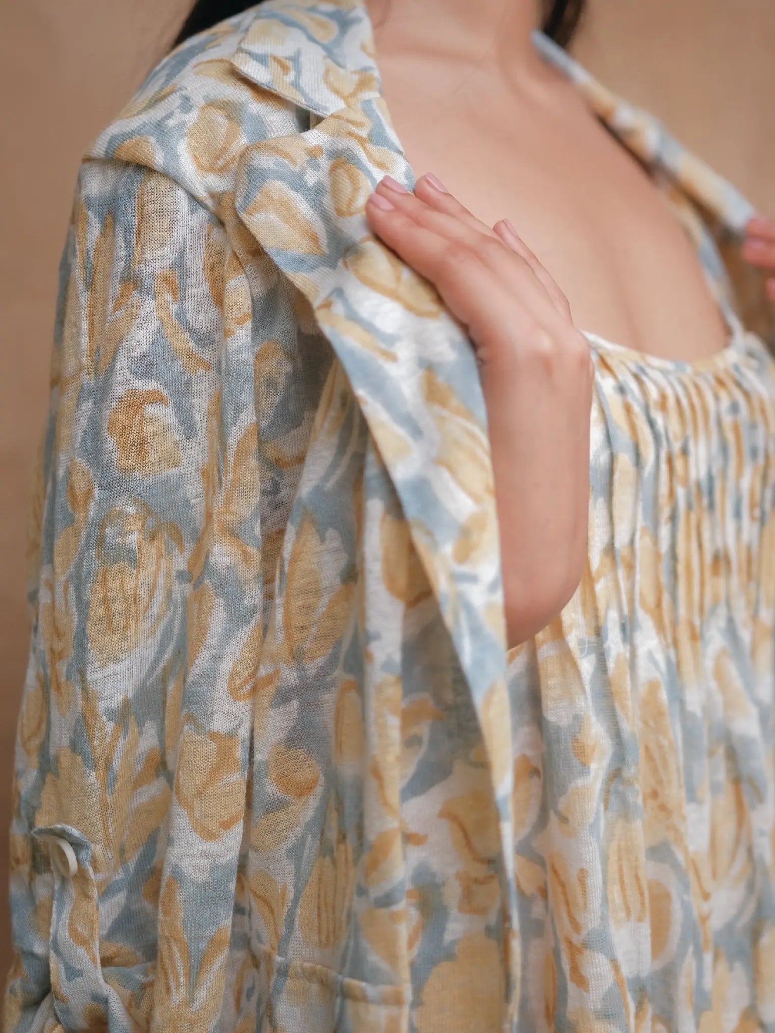 Summer Linen Blazer - Almond Story