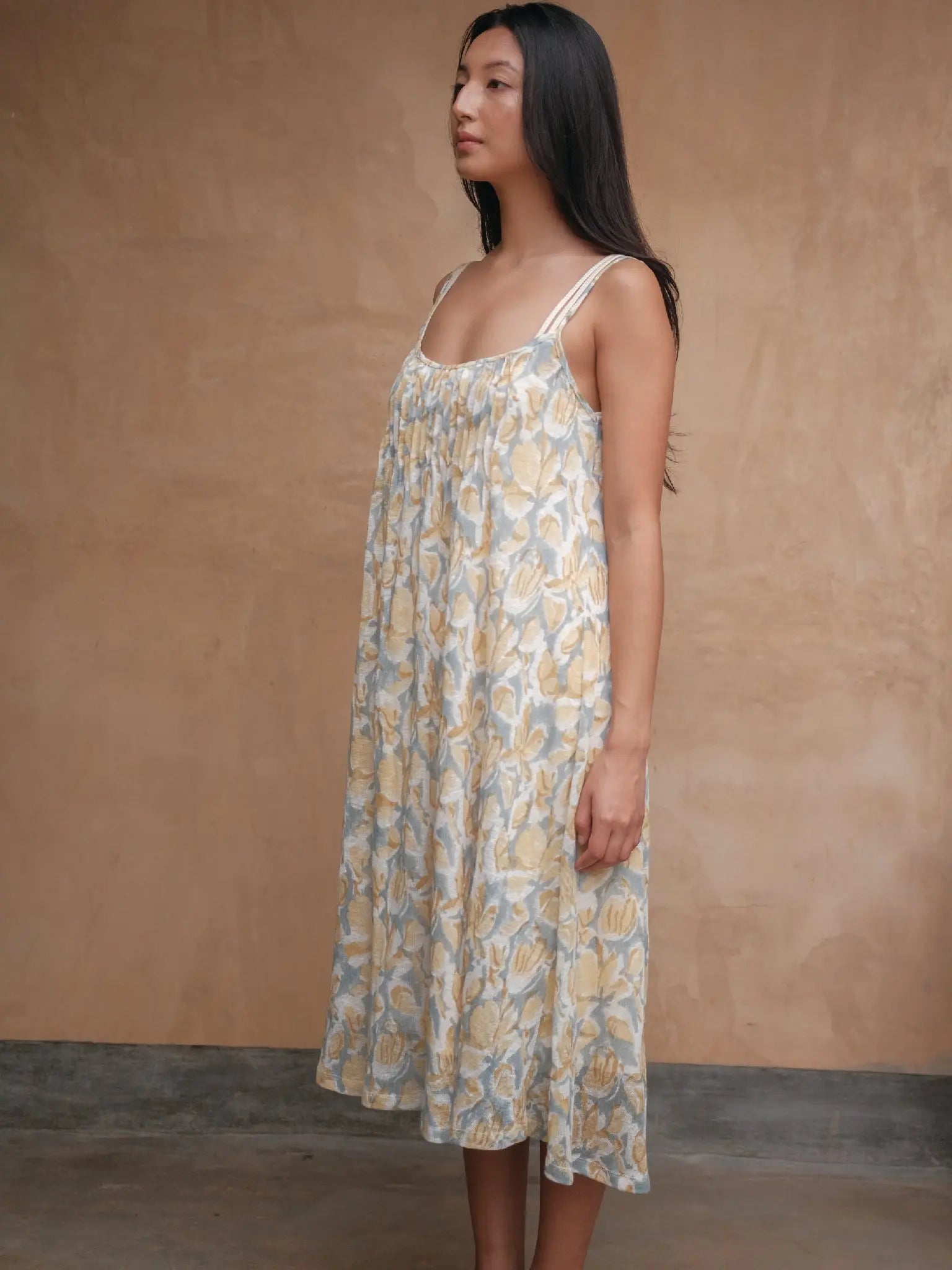 Linen Slip Dress - Almond Story