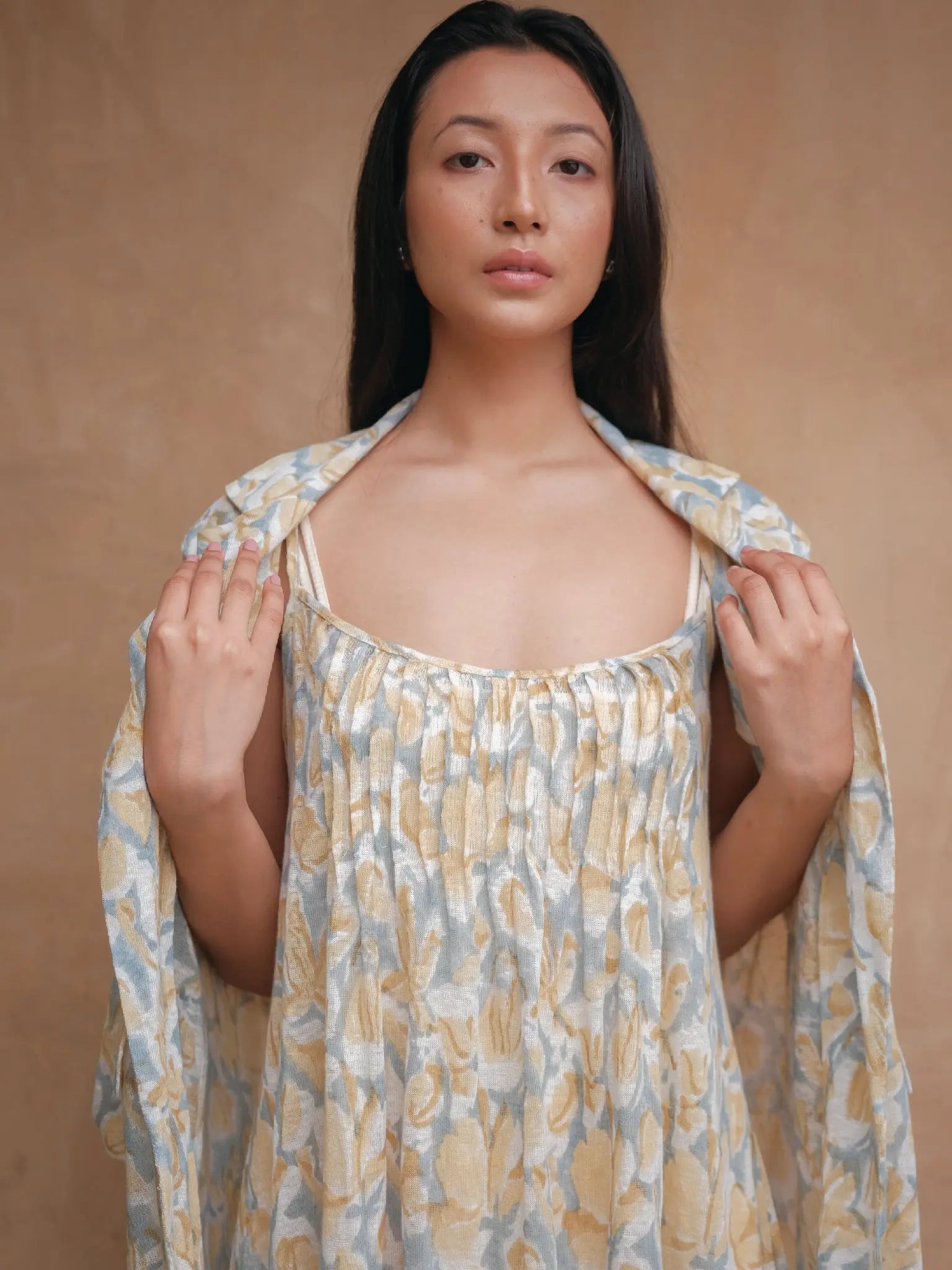 Linen Slip Dress - Almond Story