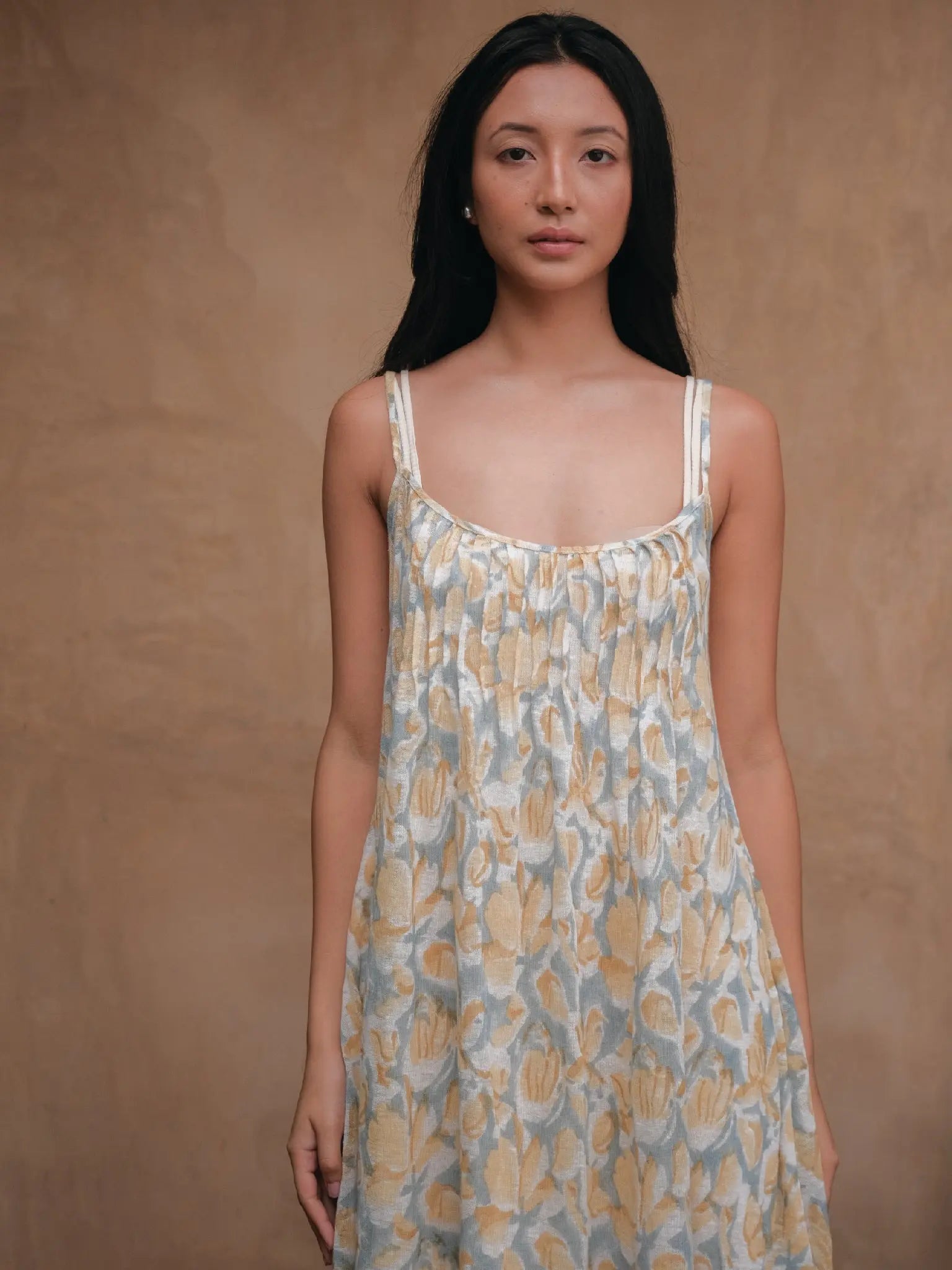 Linen Slip Dress - Almond Story